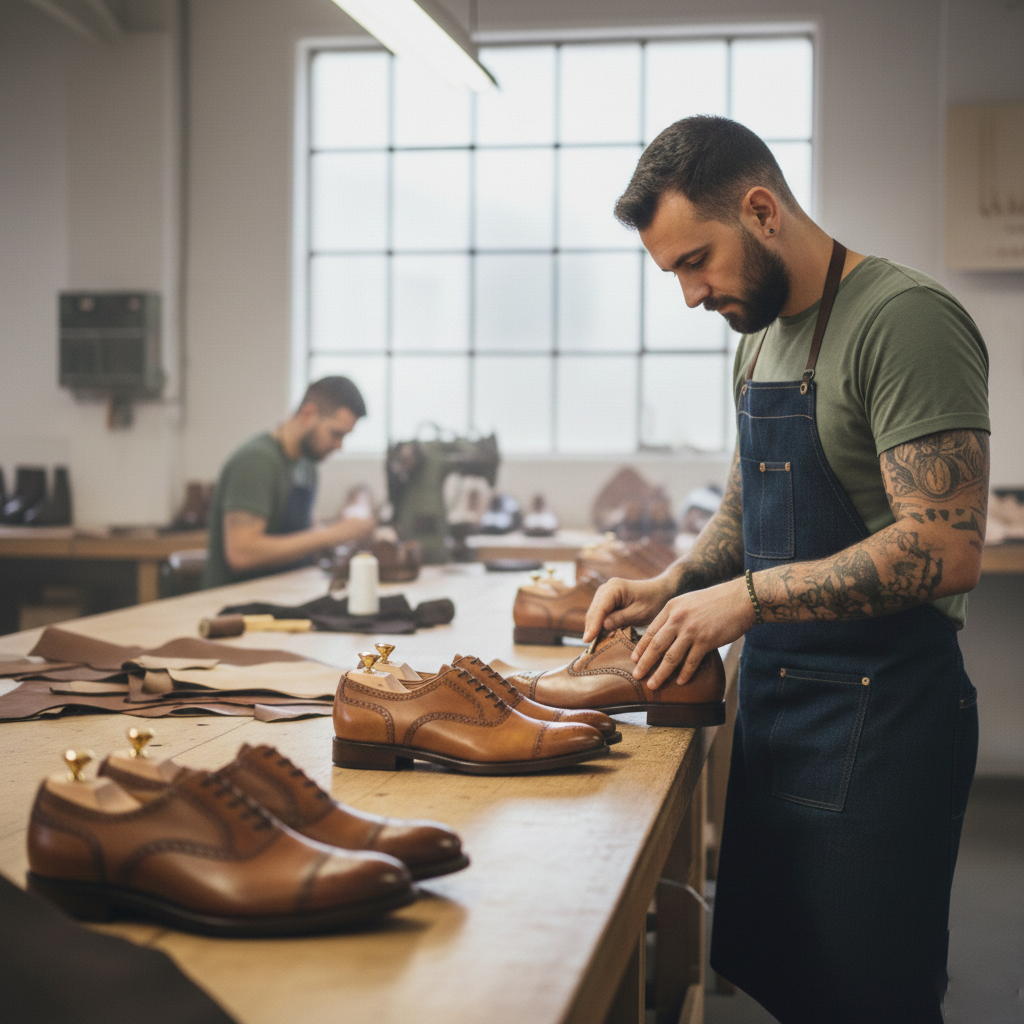 Custom made shoe manufacturing in Portugal, bespoke craftsmanship