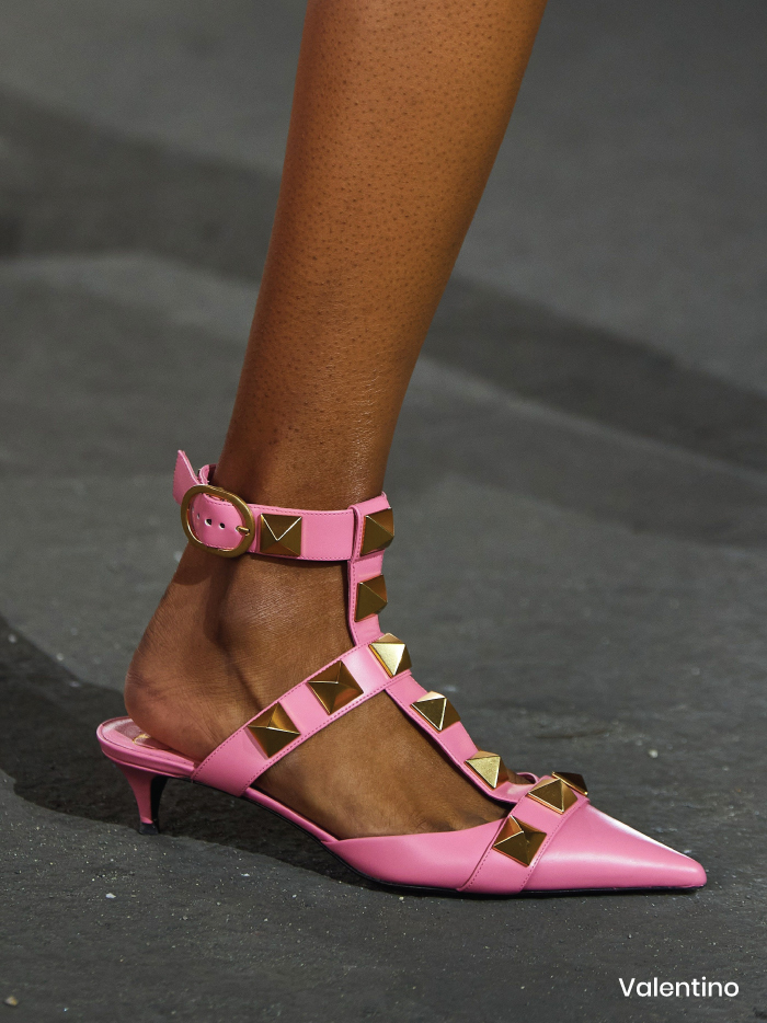 Spring Shoe Trends 2021. Elegant Baby Heels, Valentino Spring Summer 2021.