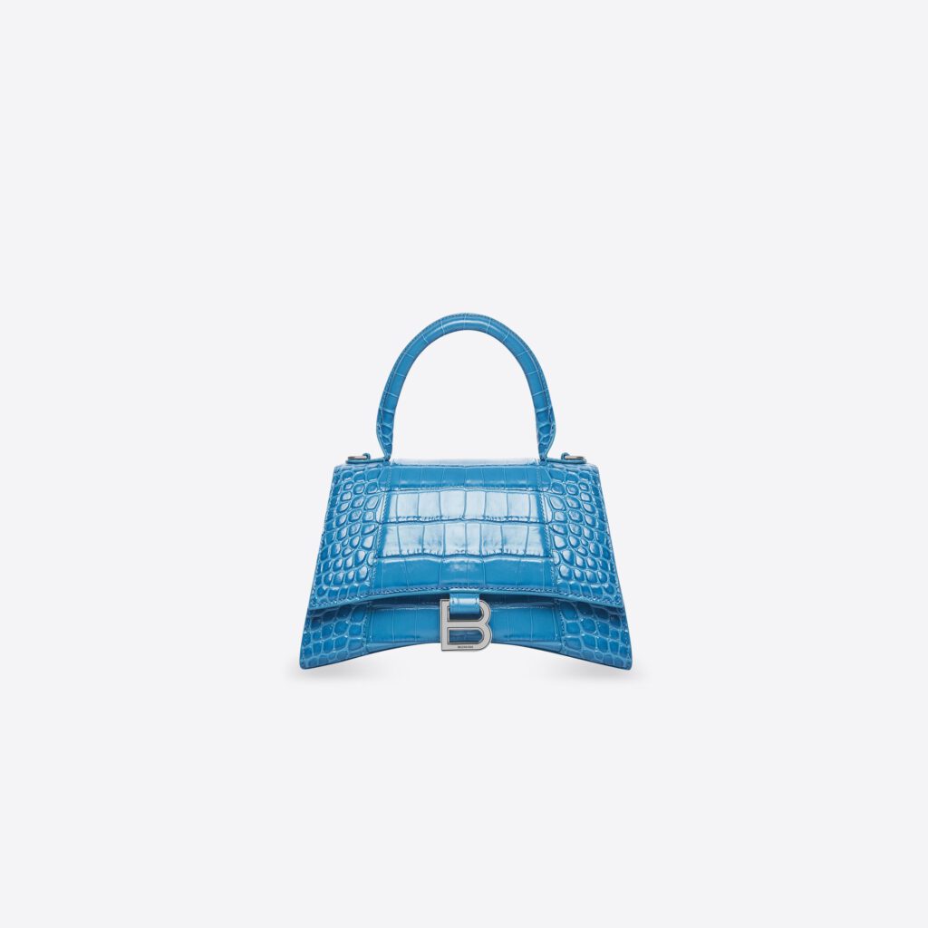 WOMEN'S HOURGLASS SMALL TOP HANDLE BAG IN BLUE
from BALENCIAGA