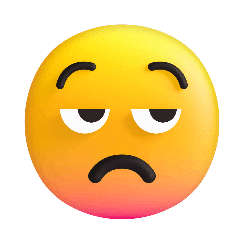 Bored and annoyed emoji.